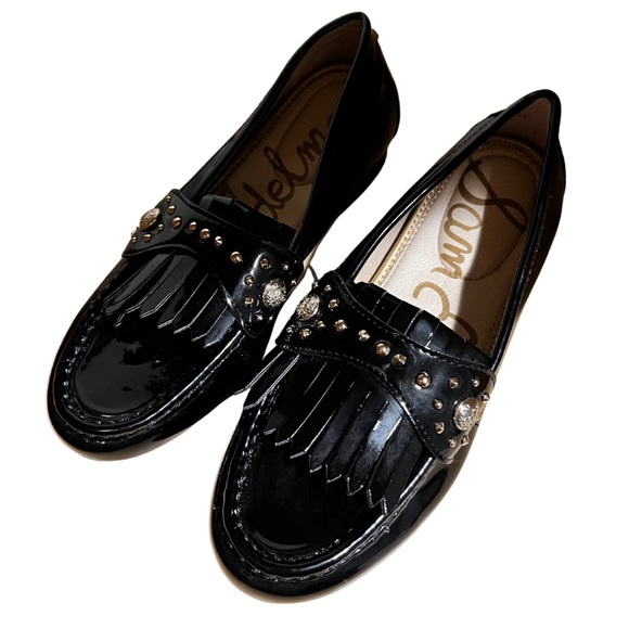Sam Edelman Studded Patent Leather Loafers - Picture 2 of 2